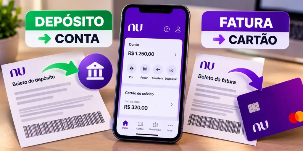 Boleto nubank deposito ou fatura