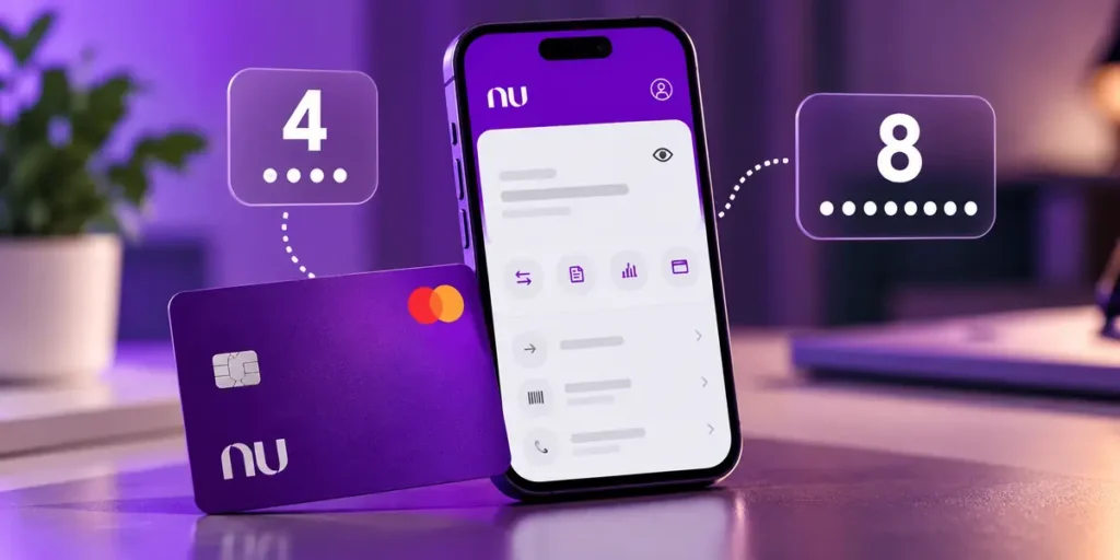 Senha nubank 4 e 8 digitos