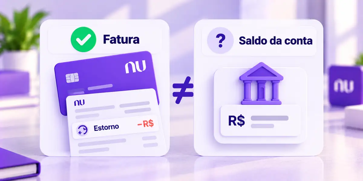 Estorno fatura vs saldo conta