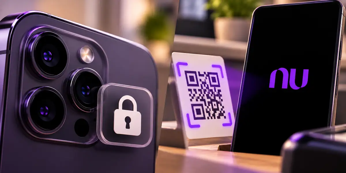 Nubank tela preta antes depois qr code