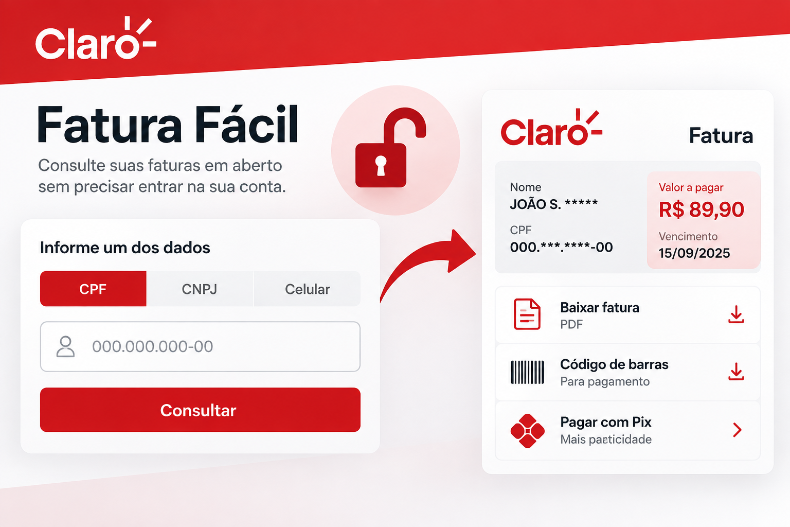 Claro fatura facil sem login