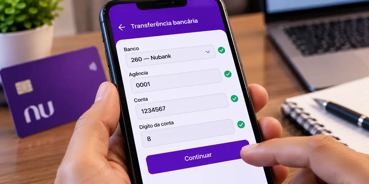 Como preencher dados conta nubank