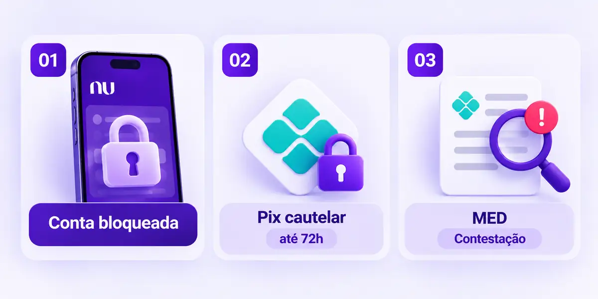Conta bloqueada pix med