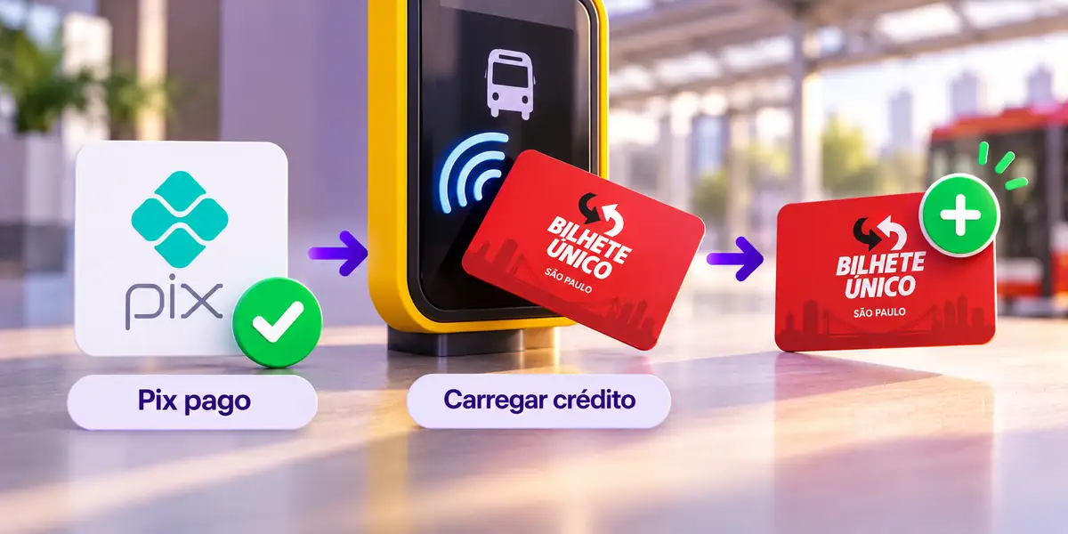 Pix pago carregar bilhete unico