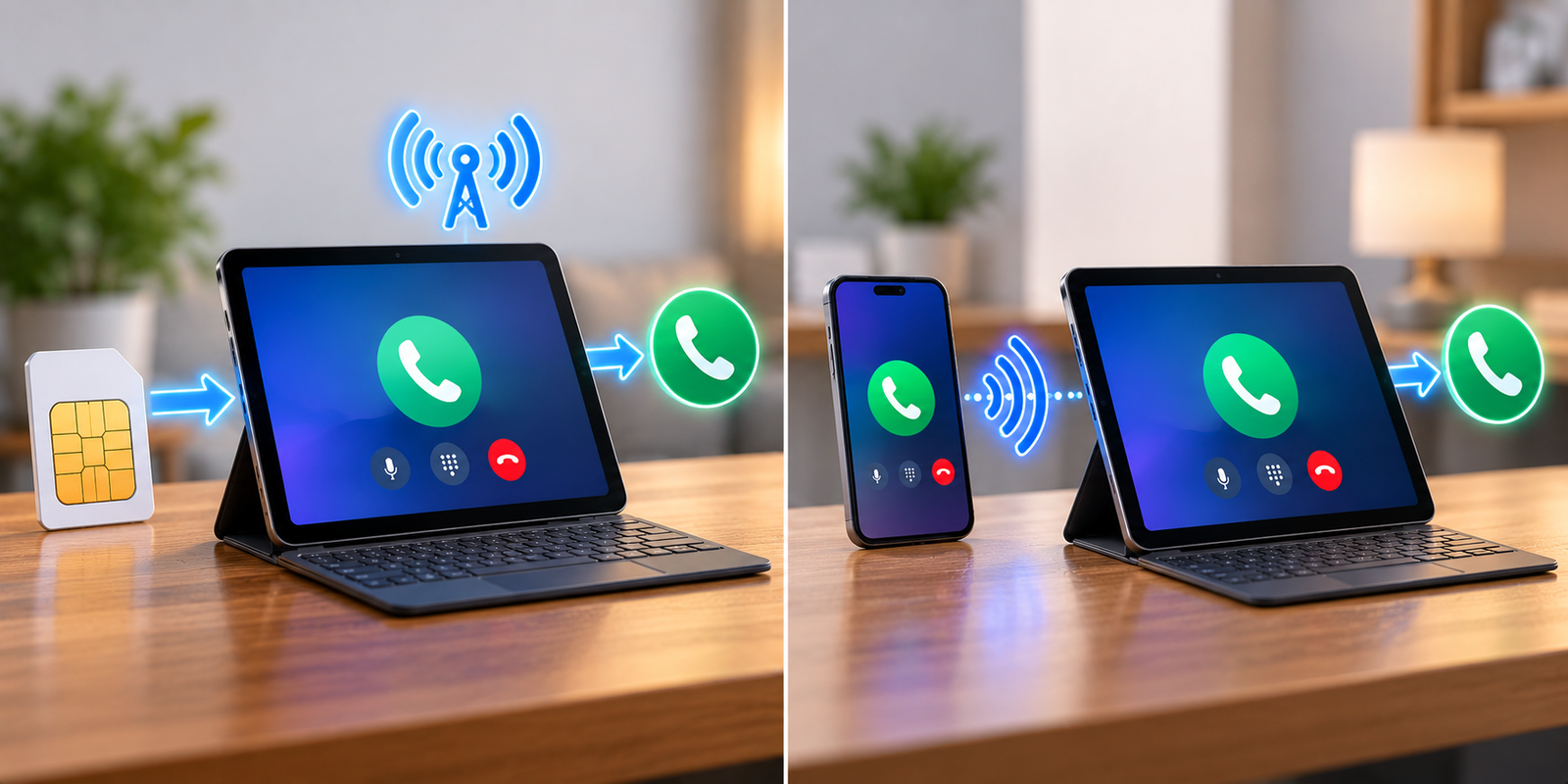 Tablet ligacao propria ou compartilhada