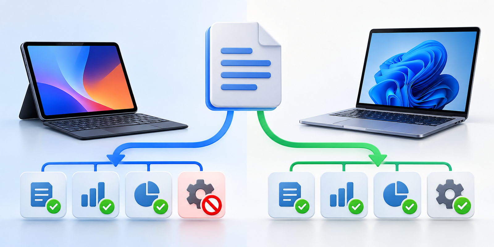 Tablet limitacoes programas desktop