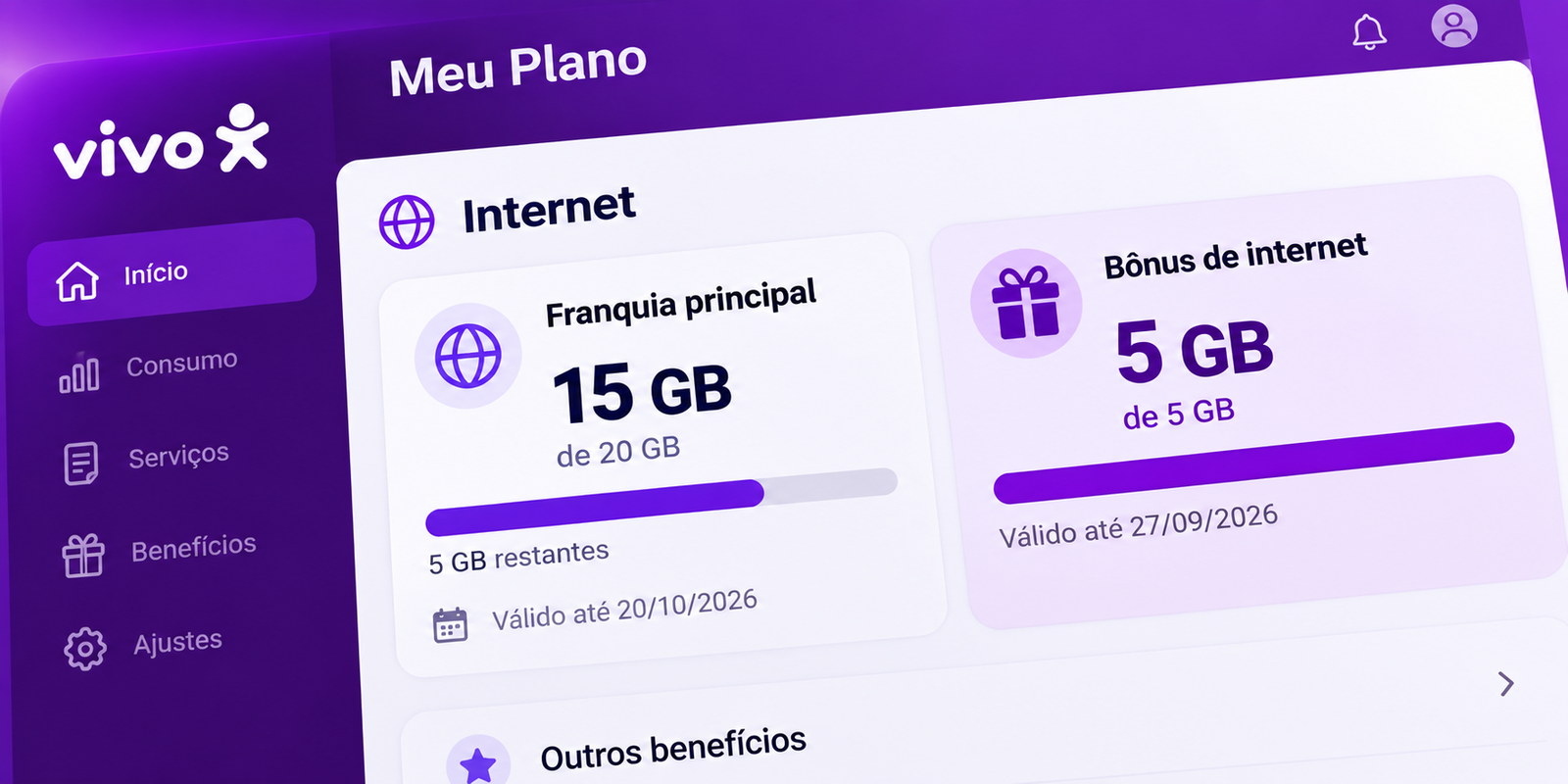 Vivo conferir bonus internet app