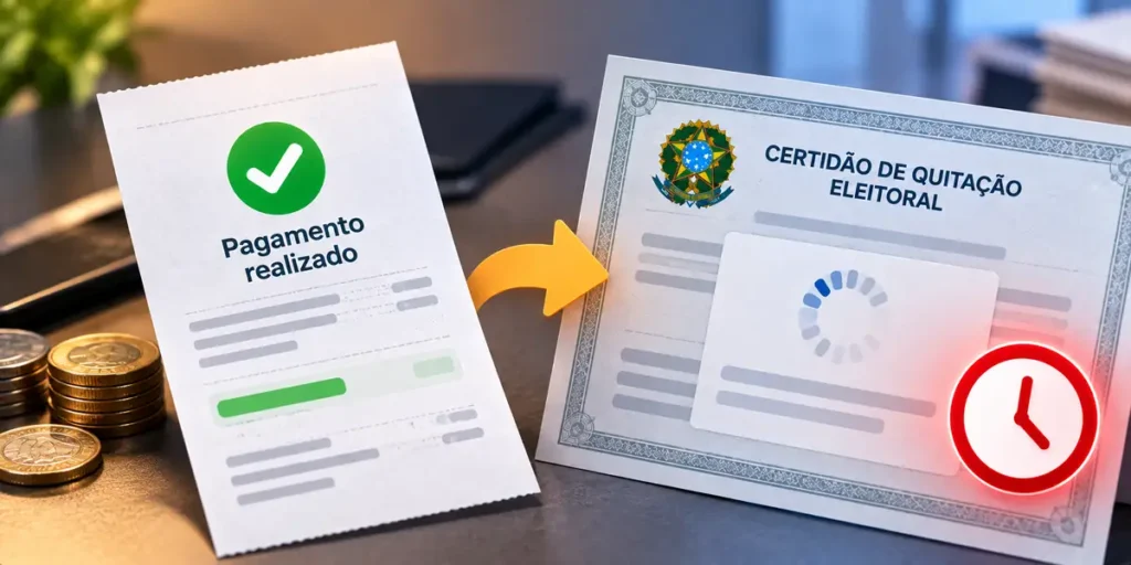 Multa paga certidao nao atualizou