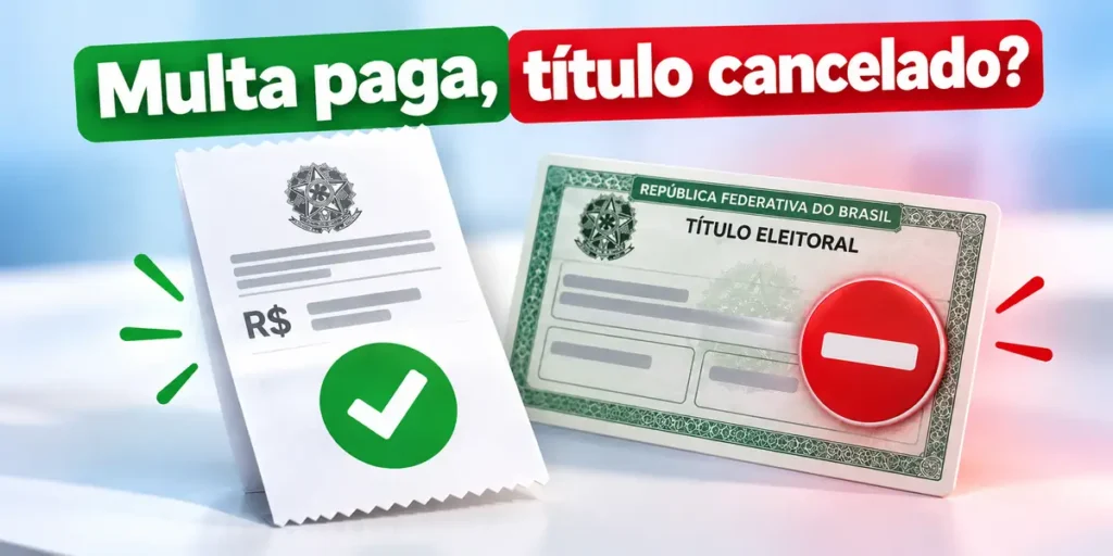 Multa paga titulo cancelado