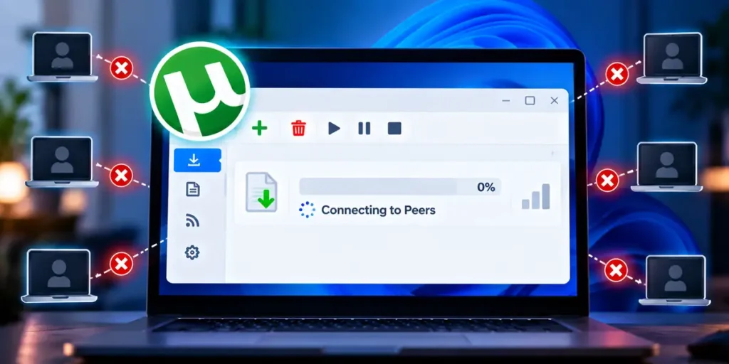 Utorrent connecting to peers