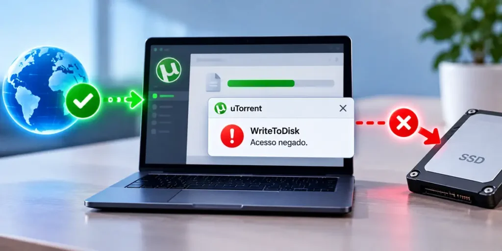 Utorrent erro gravacao disco