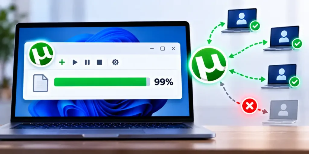 Utorrent parado 99 porcentagem