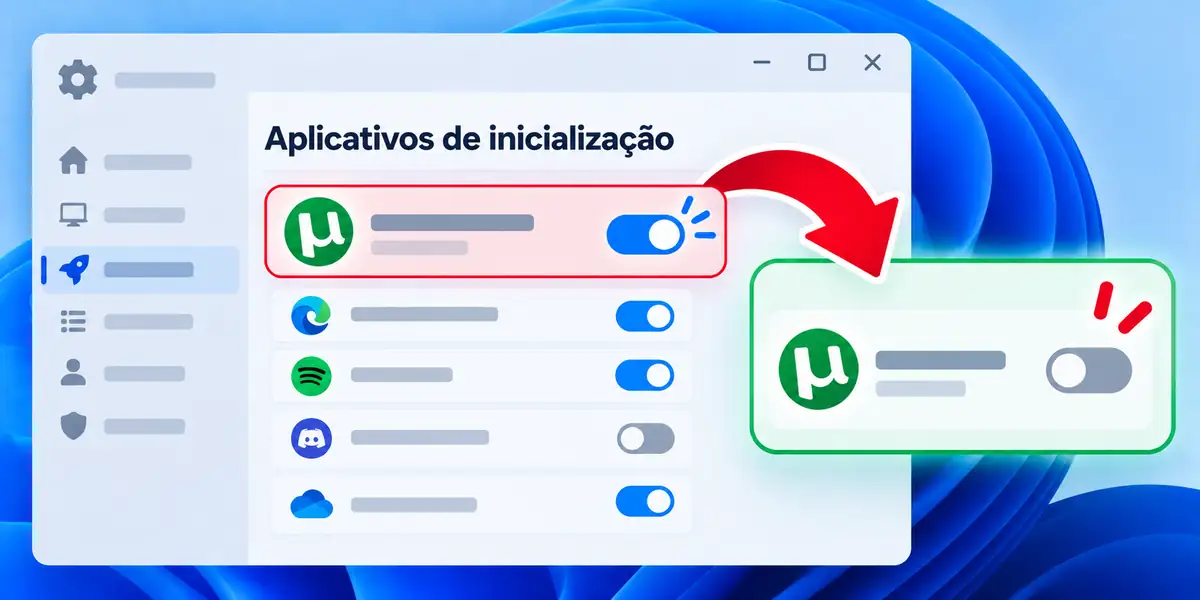 Desativar utorrent inicializacao windows