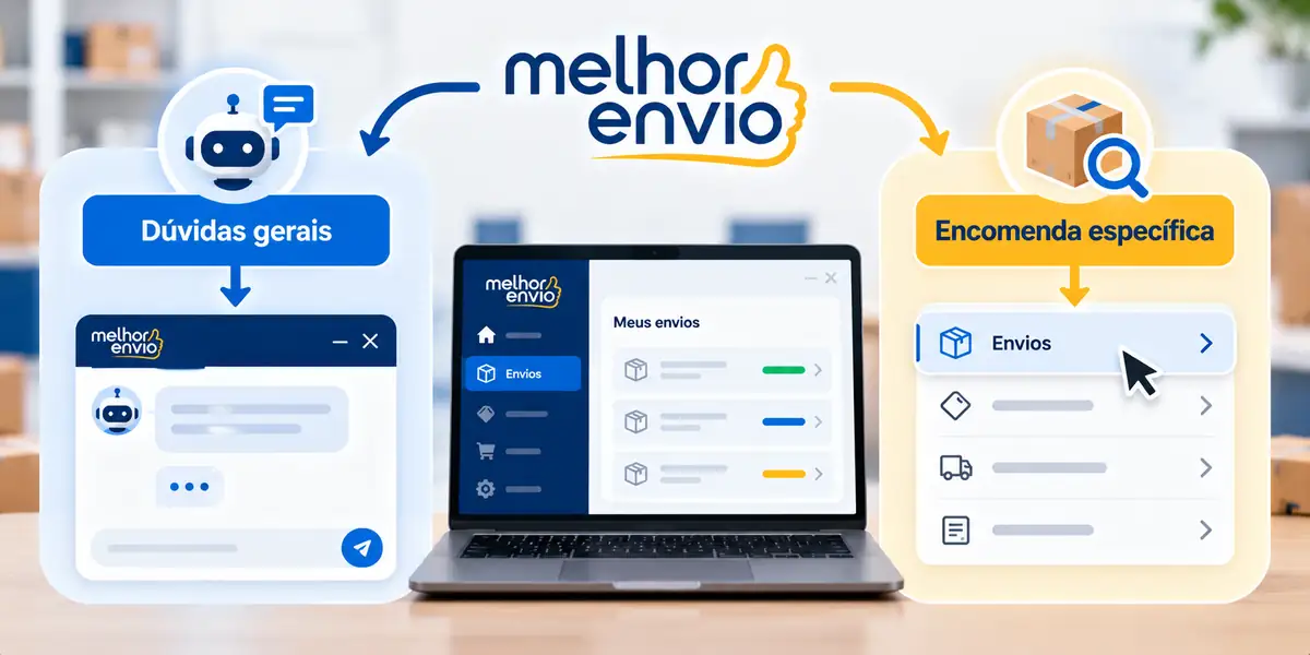 Melhor envio dois fluxos suporte