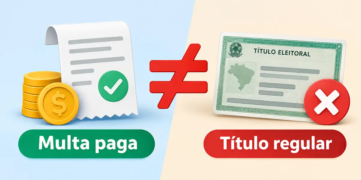 Multa paga nao regulariza titulo