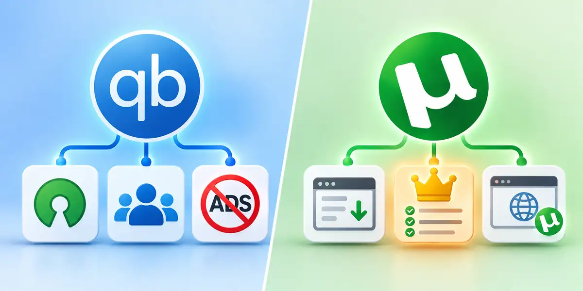 Qbittorrent utorrent modelo software
