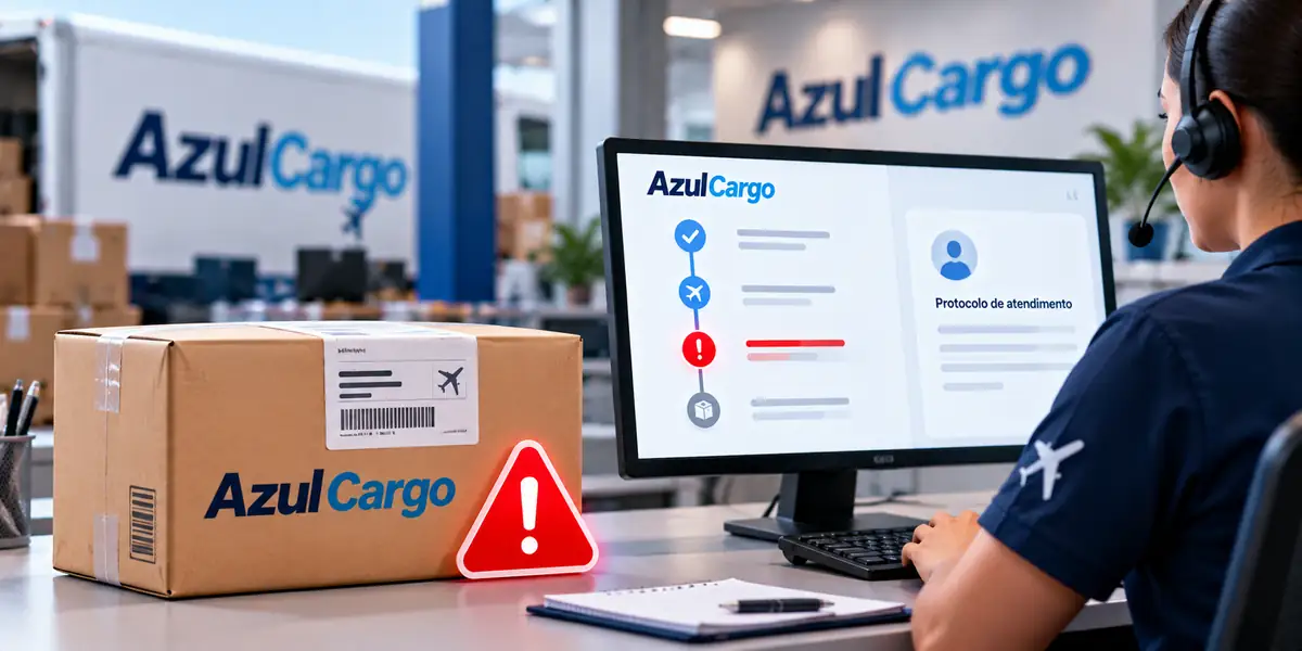 Azul cargo problema entrega suporte