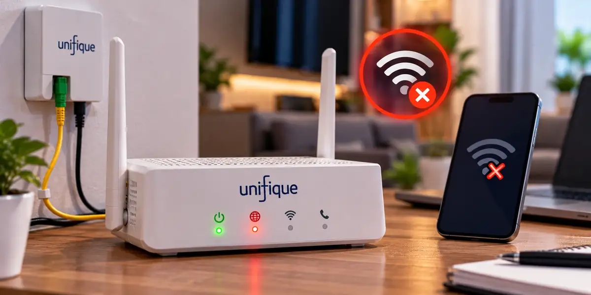 Unifique internet sem sinal
