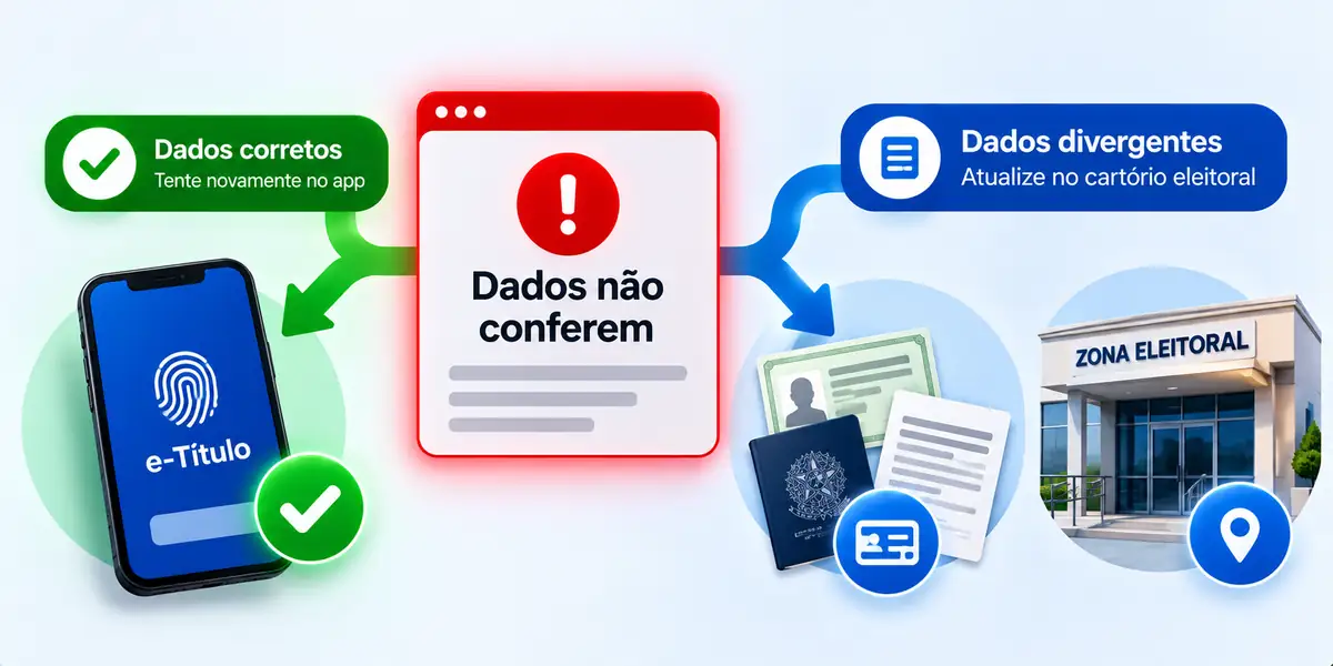 Caminhos resolver dados nao conferem