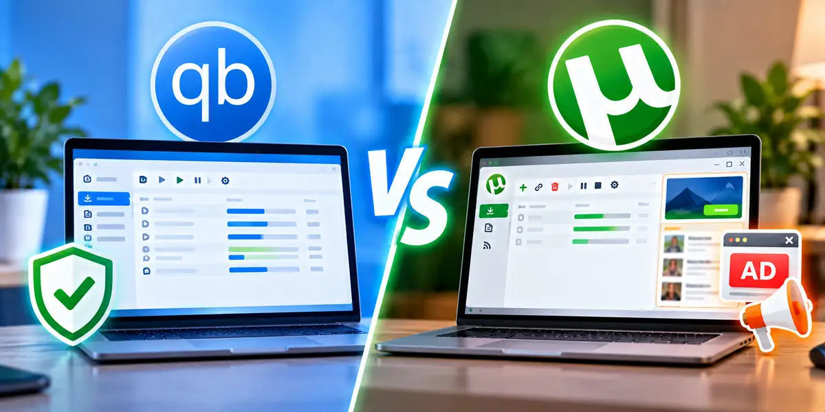 Escolha qbittorrent ou utorrent