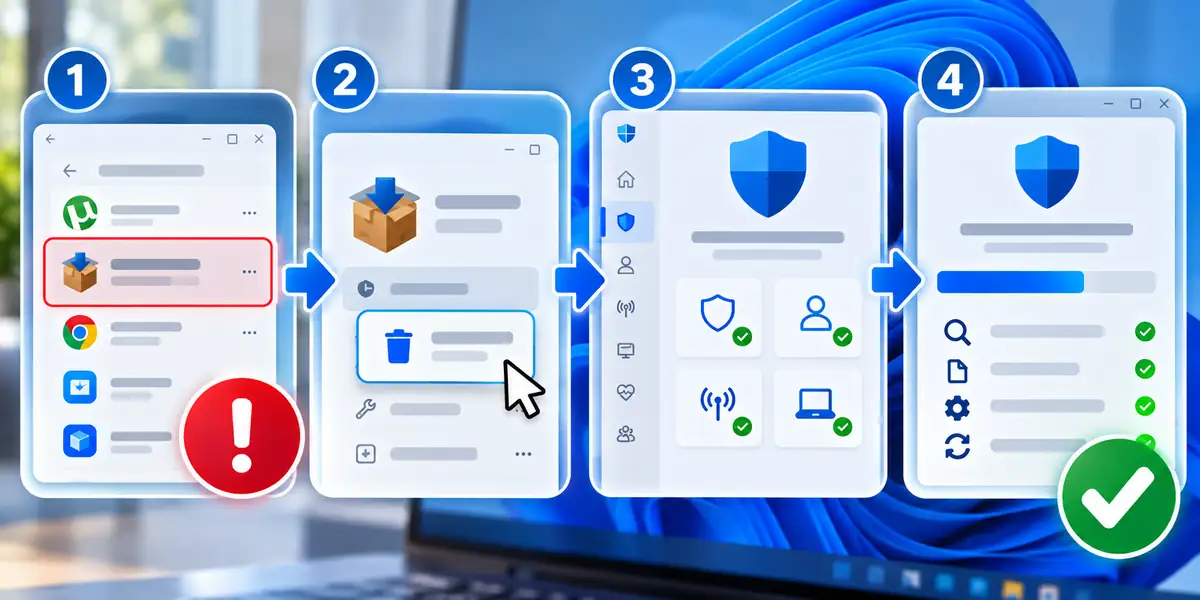 Remover programa e verificar windows