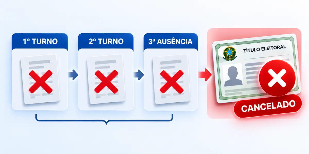 Tres ausencias cancelamento titulo